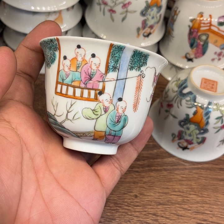 纯手绘精品盖碗杯