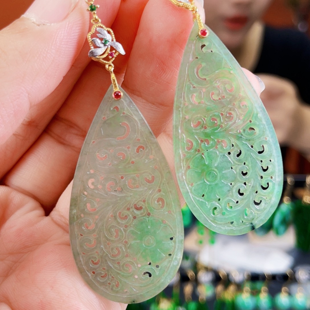 未镶嵌翡翠耳饰饰品