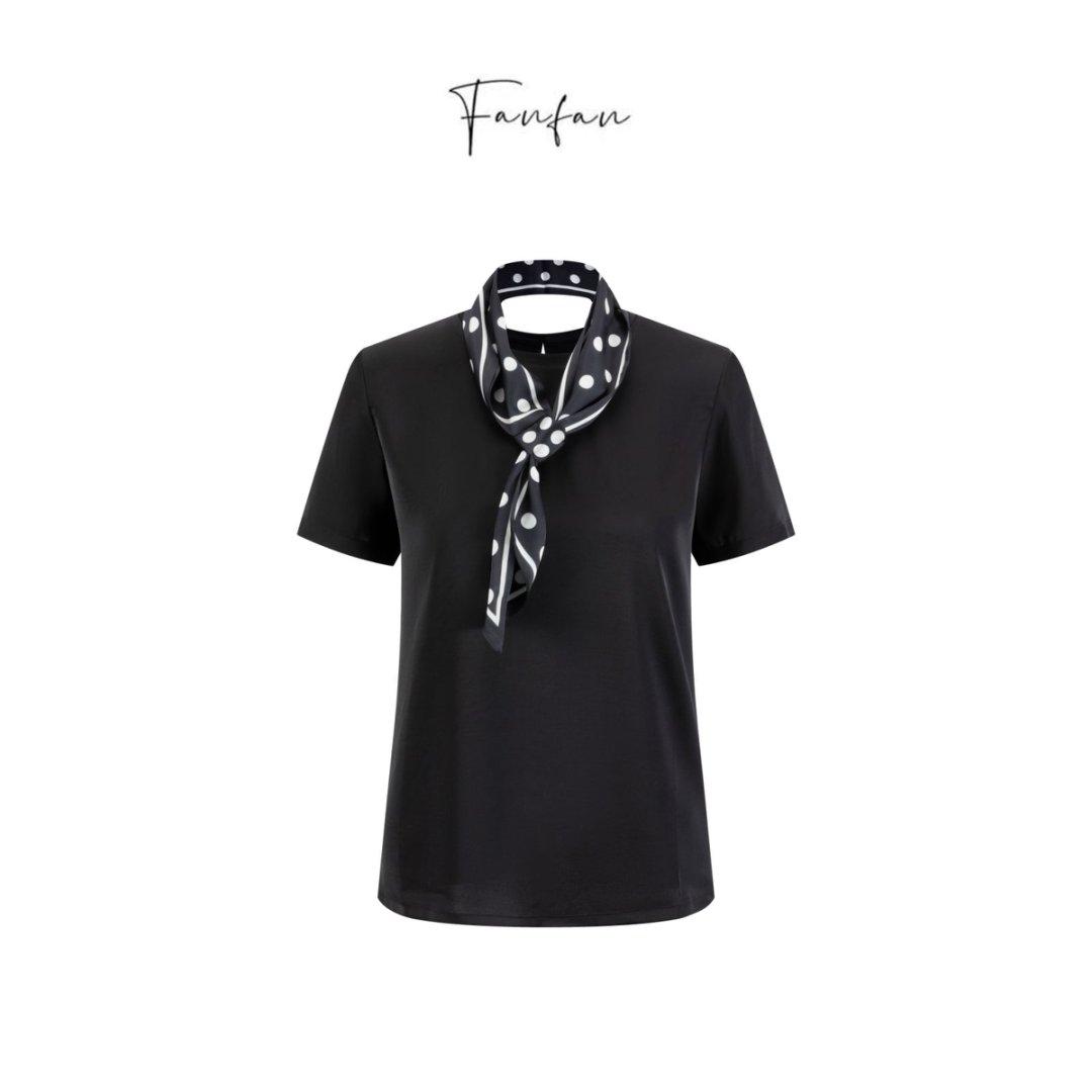 【Fan.fan精选】“ 米兰假日  ”  系丝巾  轻奢 松弛 纯色上衣