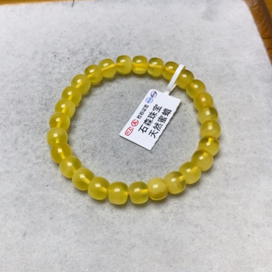 蜜蜡裸石未镶嵌手串