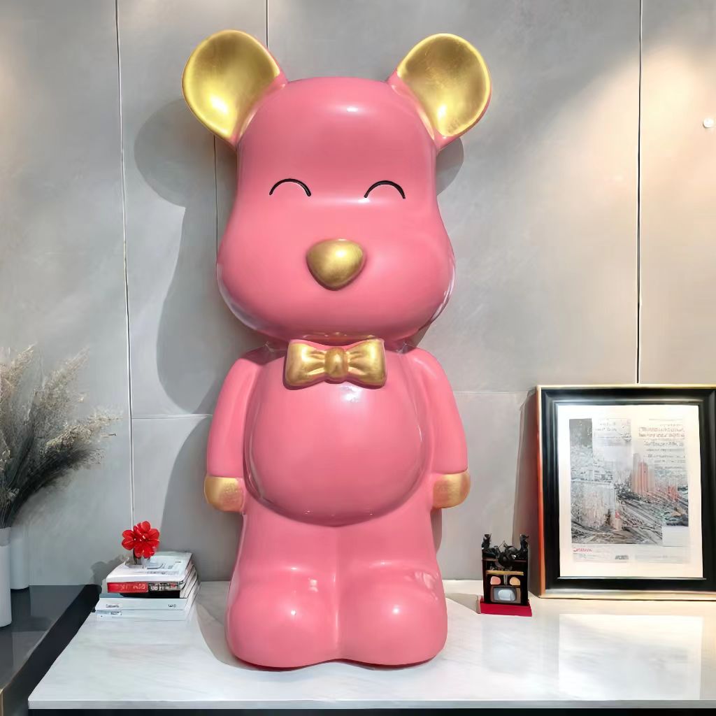 创意暴力熊存钱罐可爱摆件只进不出礼物家居装饰品只存新款不取