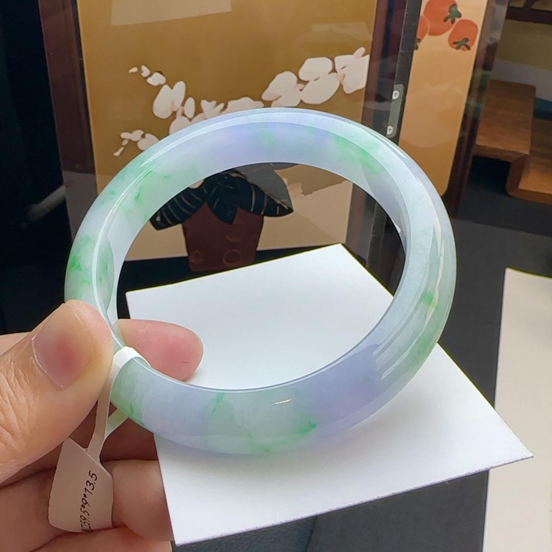 春彩 翡翠手镯 59圈口