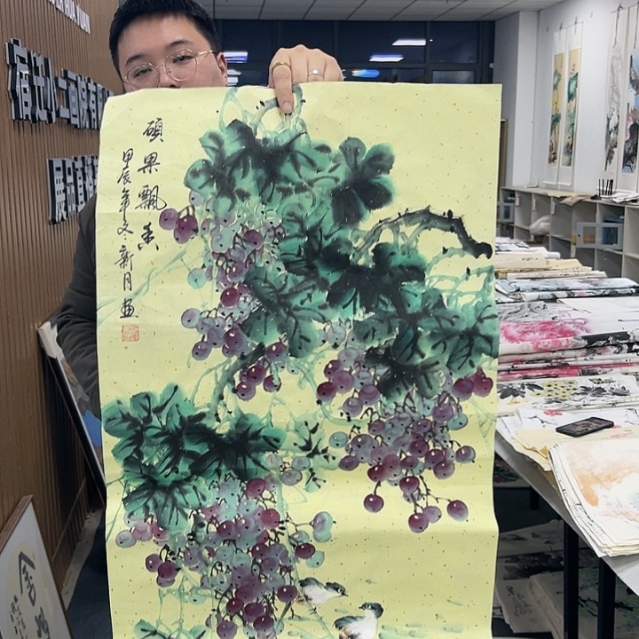 国画纯手绘作品宣纸
