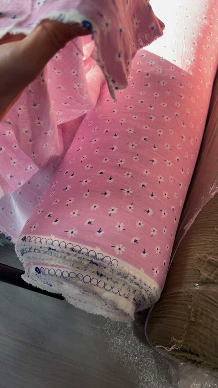 全棉双层纱面料三米长