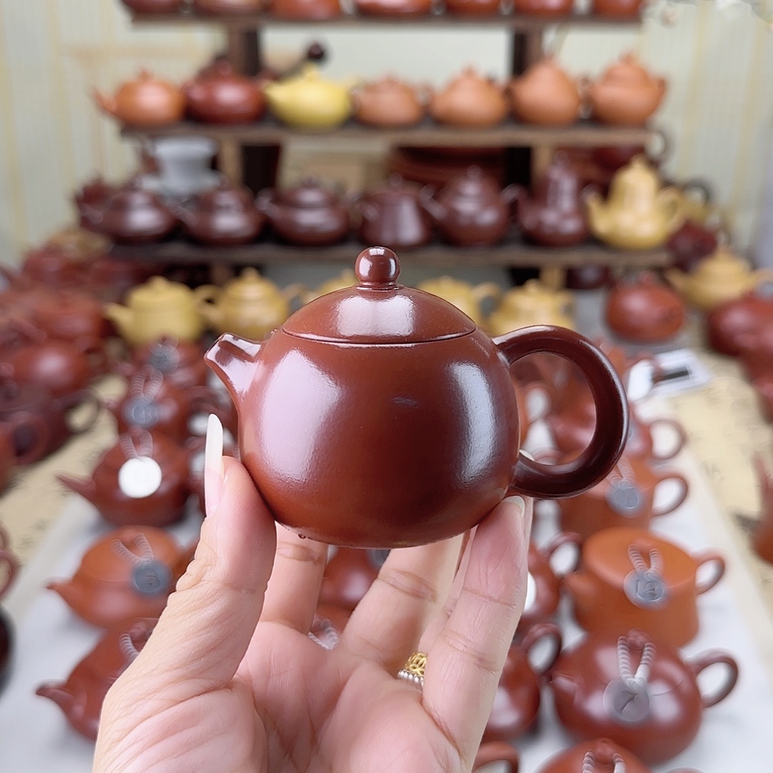 情***曲茶壶紫砂大红袍西施65c