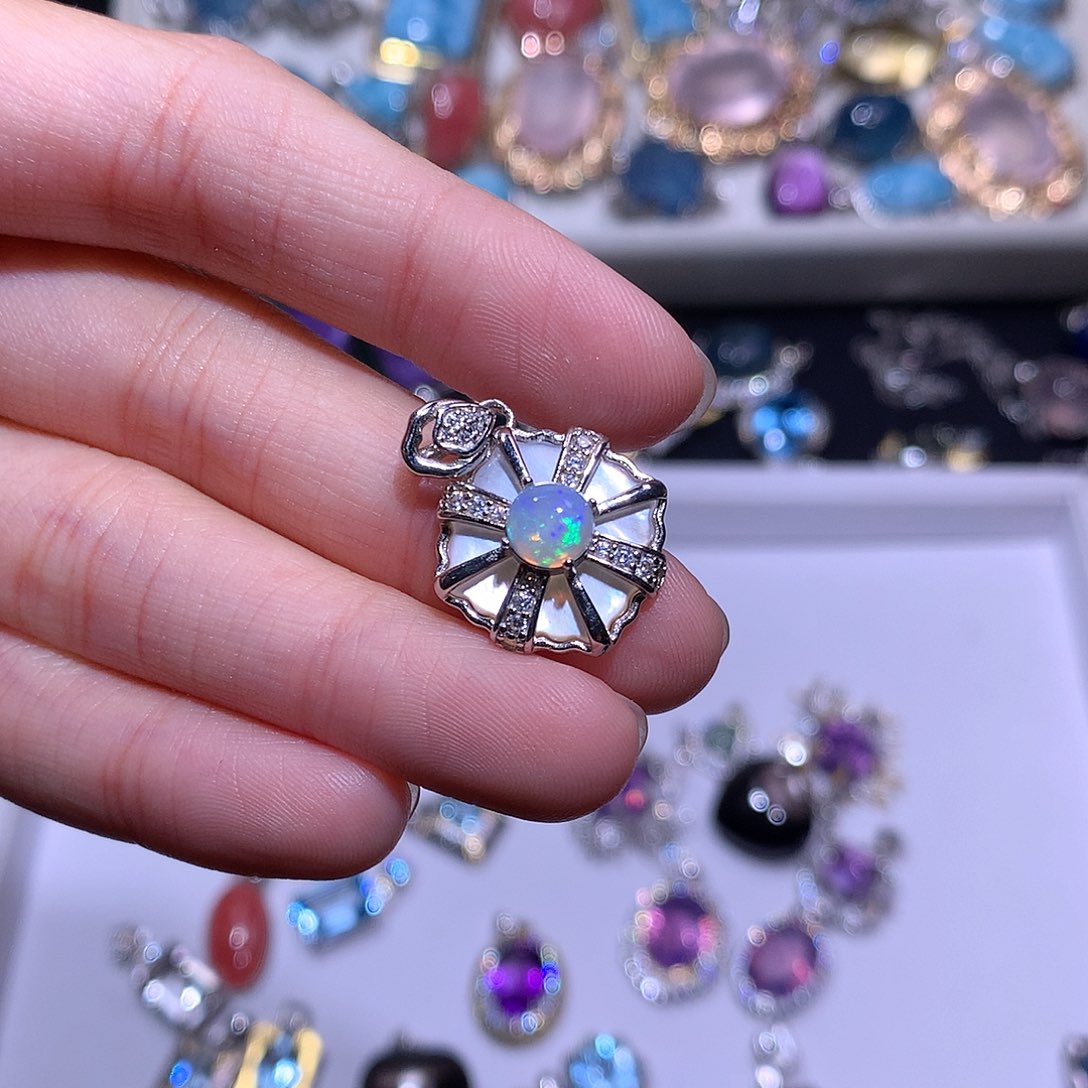 吊坠(赠链)银S925镶嵌紫晶