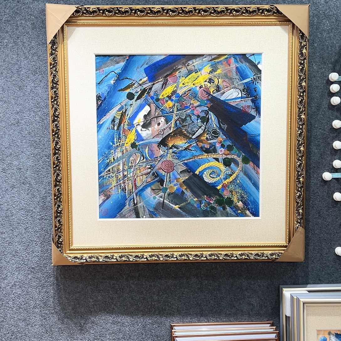 国画纯手绘画心原创
