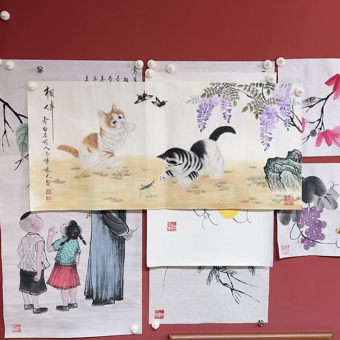 国画冯伟老师亲笔手绘国画作品慧