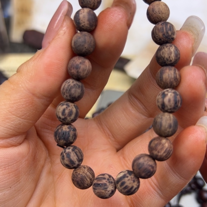 爱***我降真香手串/手链降真香08圆珠黄白油23颗