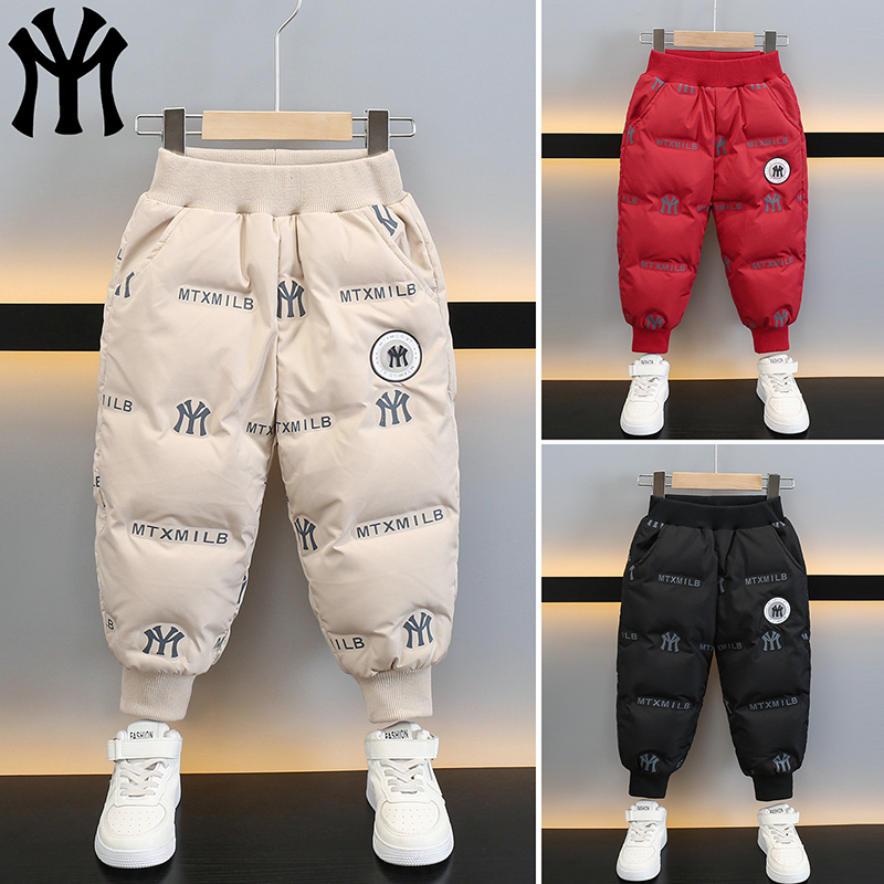 【国标白鸭绒】MY冬季羽绒裤儿童加厚加绒保暖男女童裤子