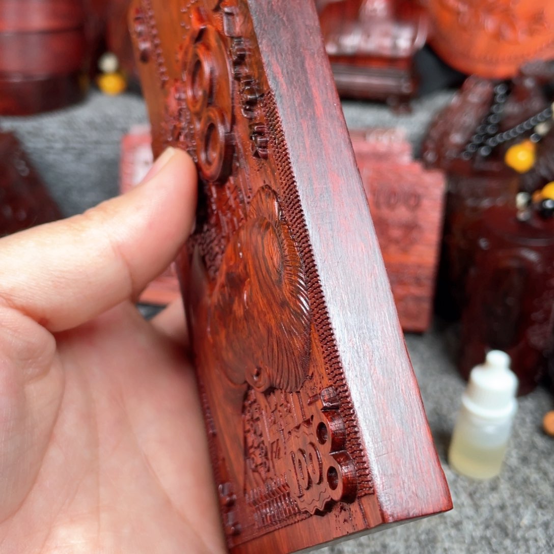 木紫檀木加厚款一个人小摆件送支架