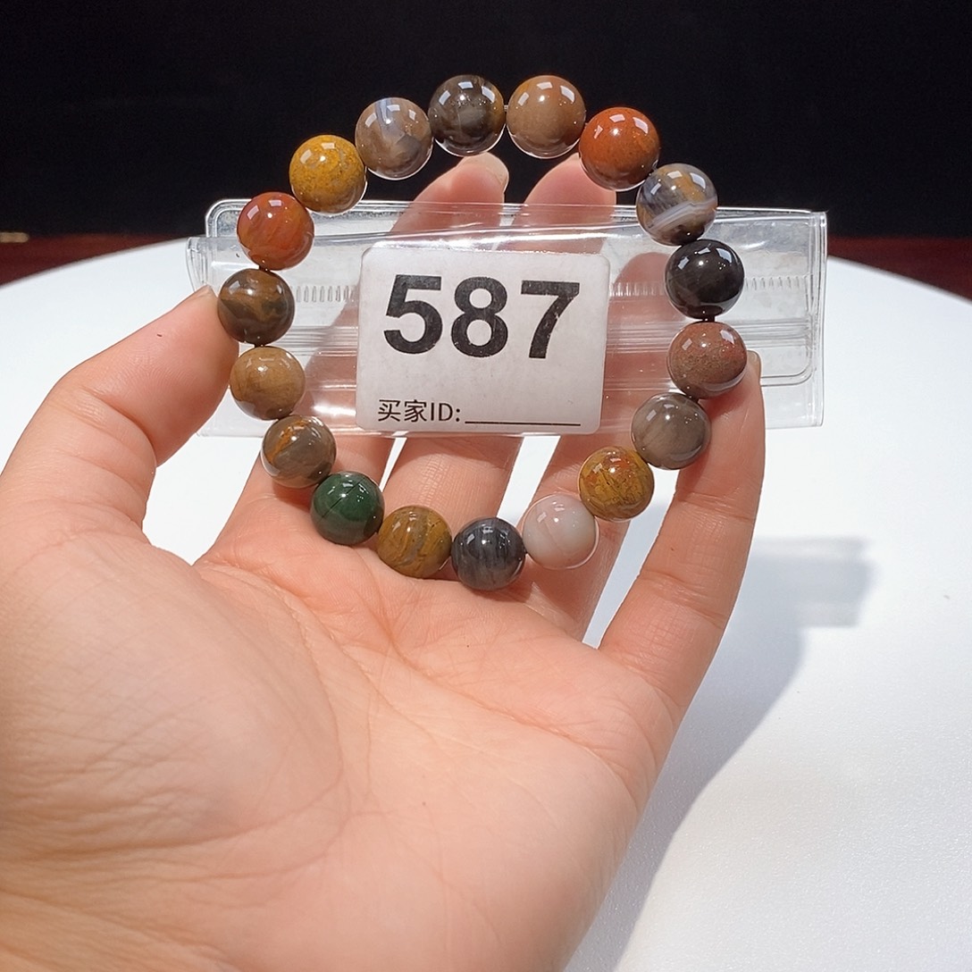 硅化玉天然北票硅化玉手串未镶嵌天然北票硅化玉手串