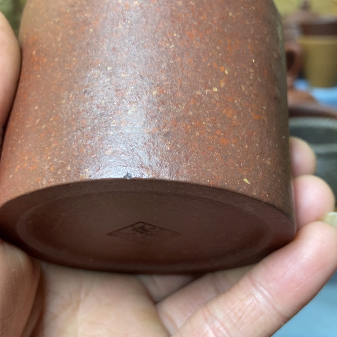 茶杯紫砂不**生微瑕手工杯