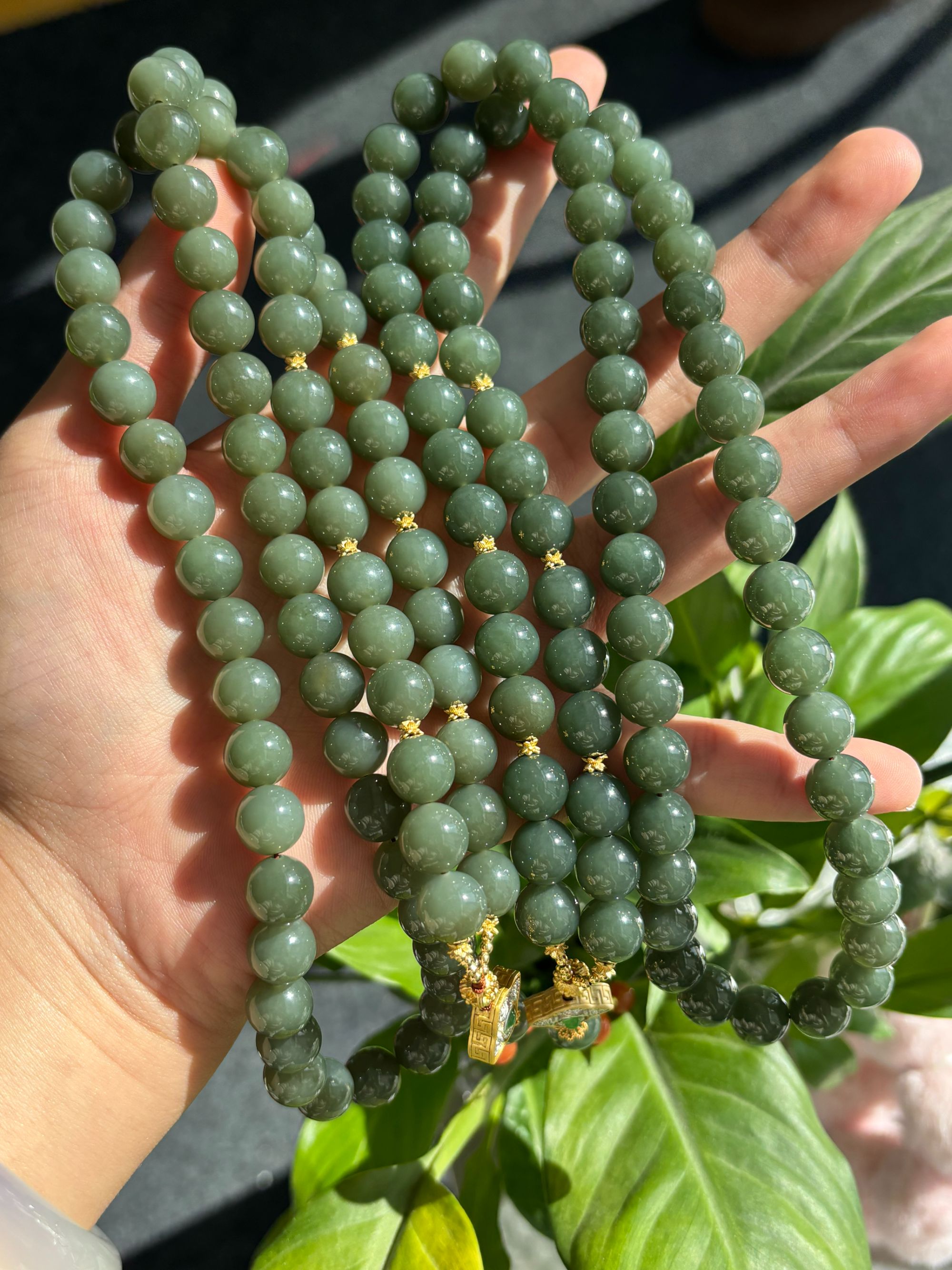 老李严选   和田玉粉青鸭蛋青卡10项链多样发一D674