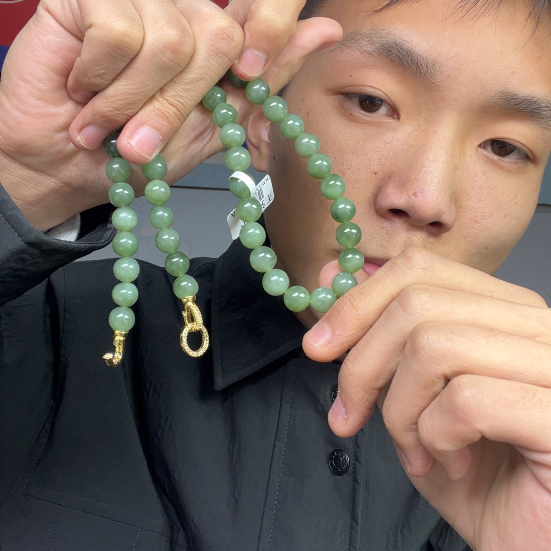 和田玉颈饰未镶嵌多样性俄罗斯碧玉货头卡10无黑点项链