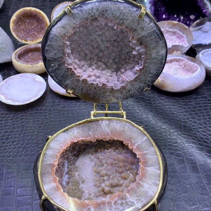 水晶福利粉软盆未镶嵌