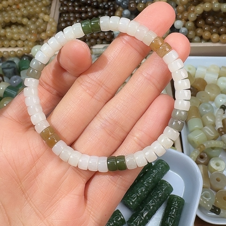 和田玉（糖玉）未镶嵌手链6.4