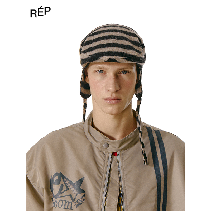 REP-TEKET设计师品牌灰色TKT护耳猎帽 25FW新款（NO退支持换码换款