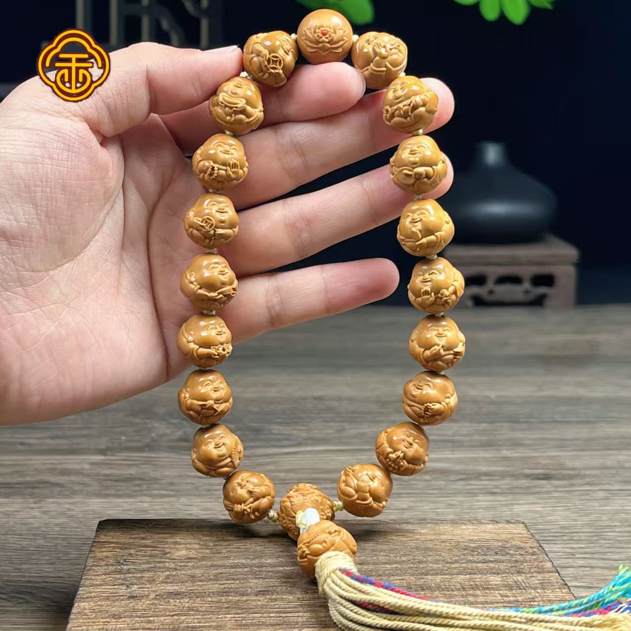 猴头核桃  1.5笑口常开（镶嵌眼镜） 手持     