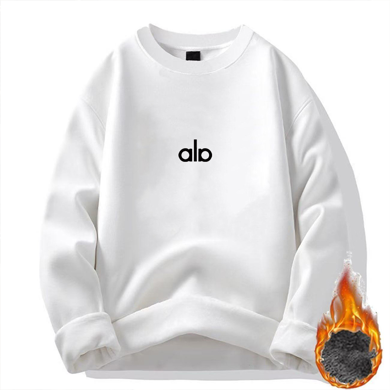 赫舒特圆领秋冬长袖灰色加绒圆领卫衣印花百搭休闲套头春秋