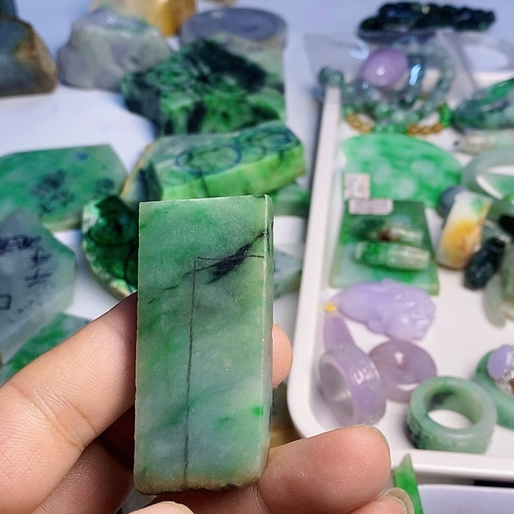 翡翠散珠天然翡翠A货挂件