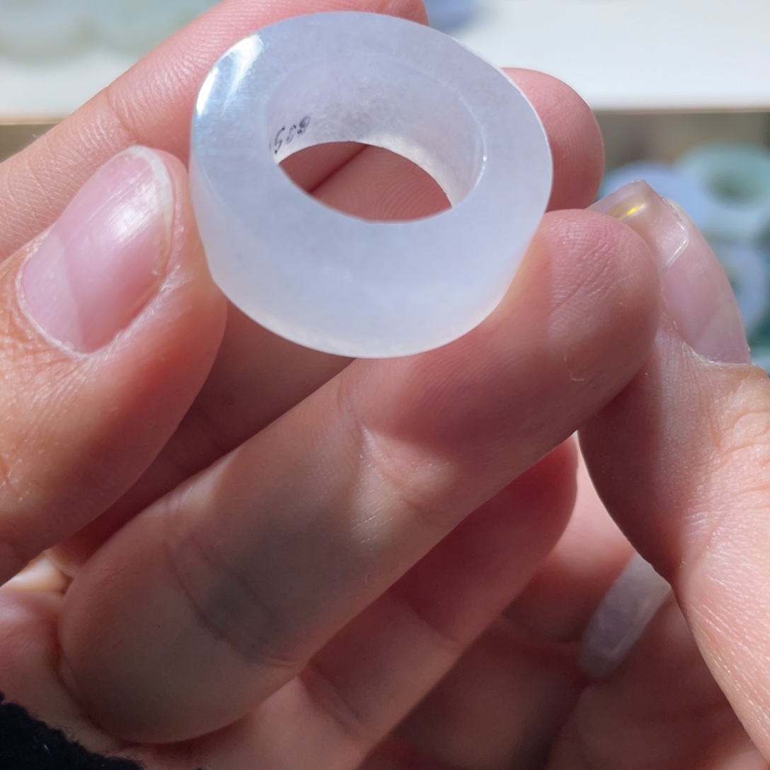 定制翡翠未镶嵌天然翡翠10.5-18白冰