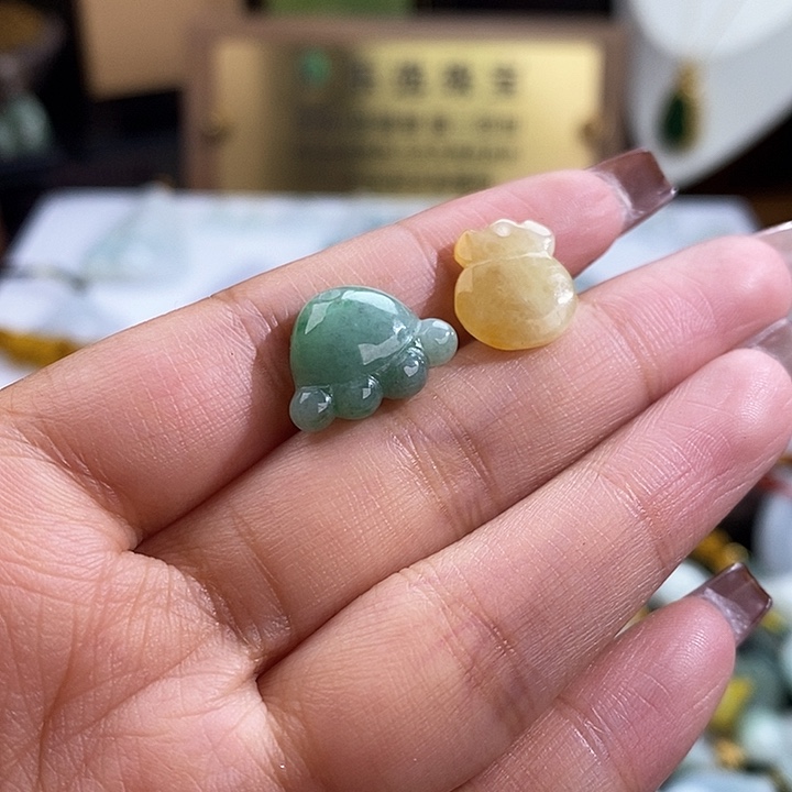 翡翠未镶嵌颈饰4563