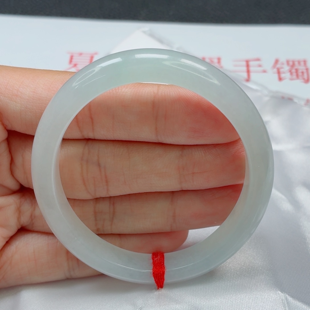 翡翠手镯未镶嵌55贵妃冰胶果冻底淡蓝水003强推