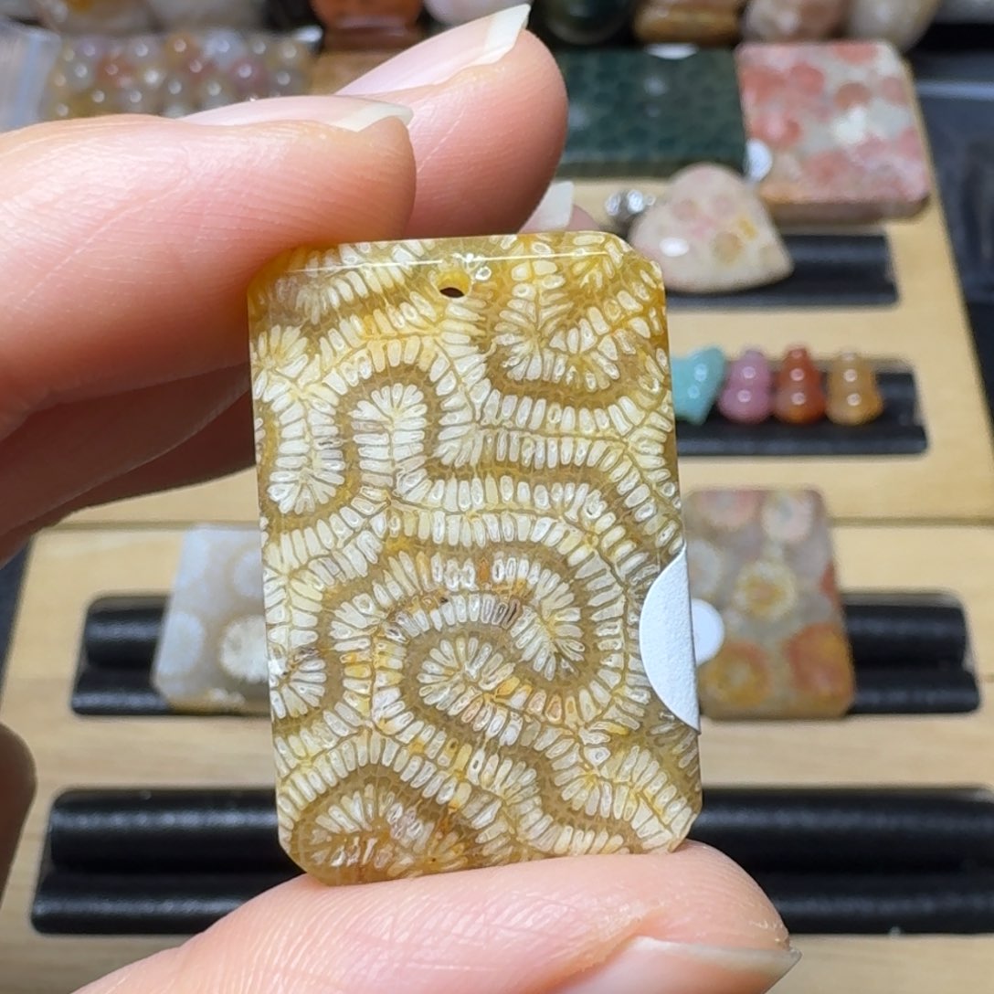 硅化玉玉透麦穗花未镶嵌