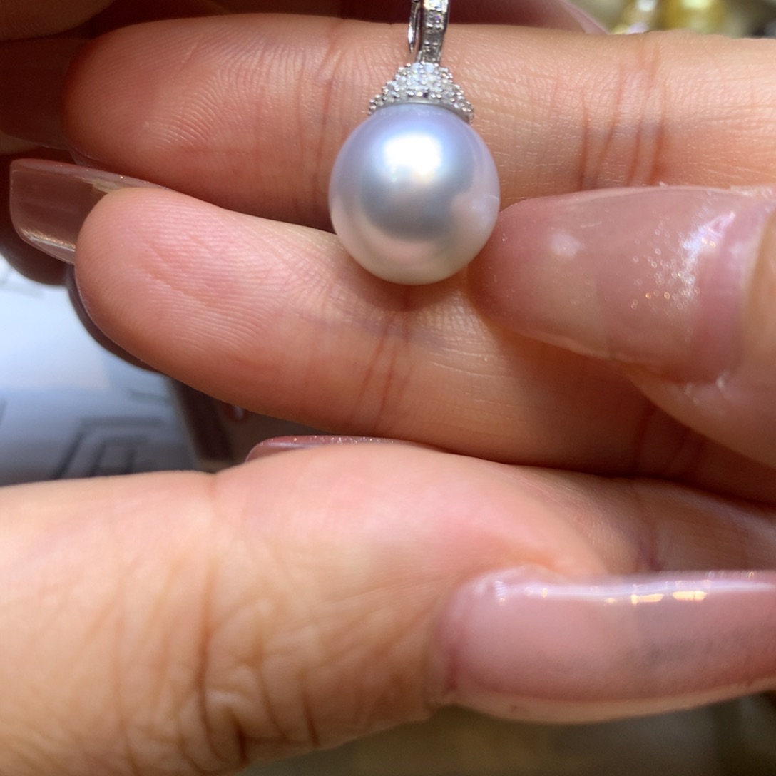 颈饰银S925镶嵌海水珍珠