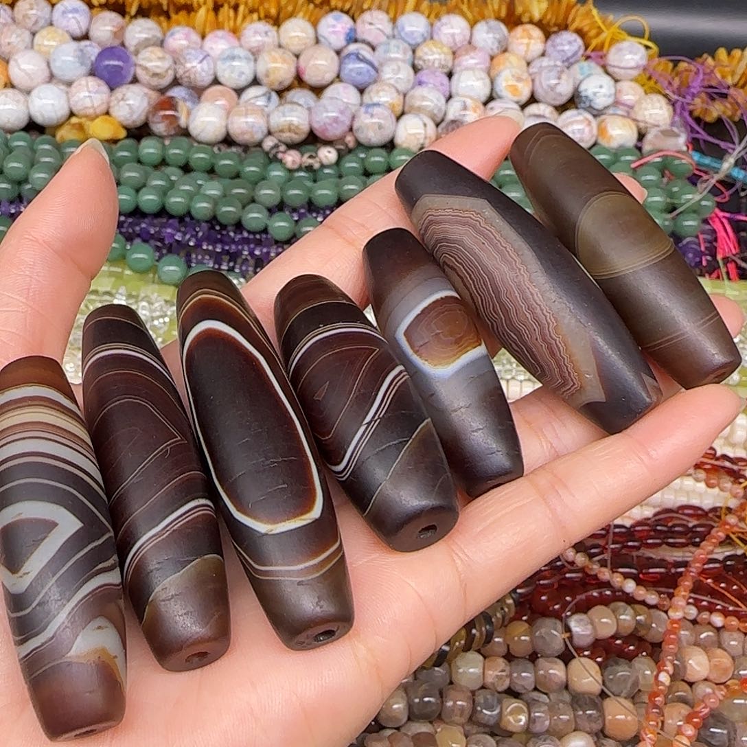 玛瑙/玉髓合金珠宝半成品老玛瑙14-46mm一个混发不挑