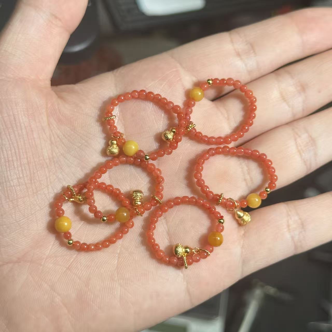 【W17】南红戒指多样性发其一