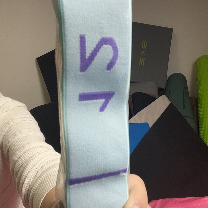 亚麻橡胶数字弹力带到12蓝色