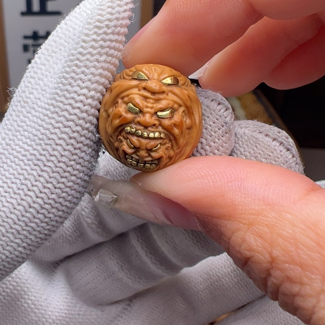 文玩核桃把件镶嵌款套娃17左右尺寸全品有正常封口线