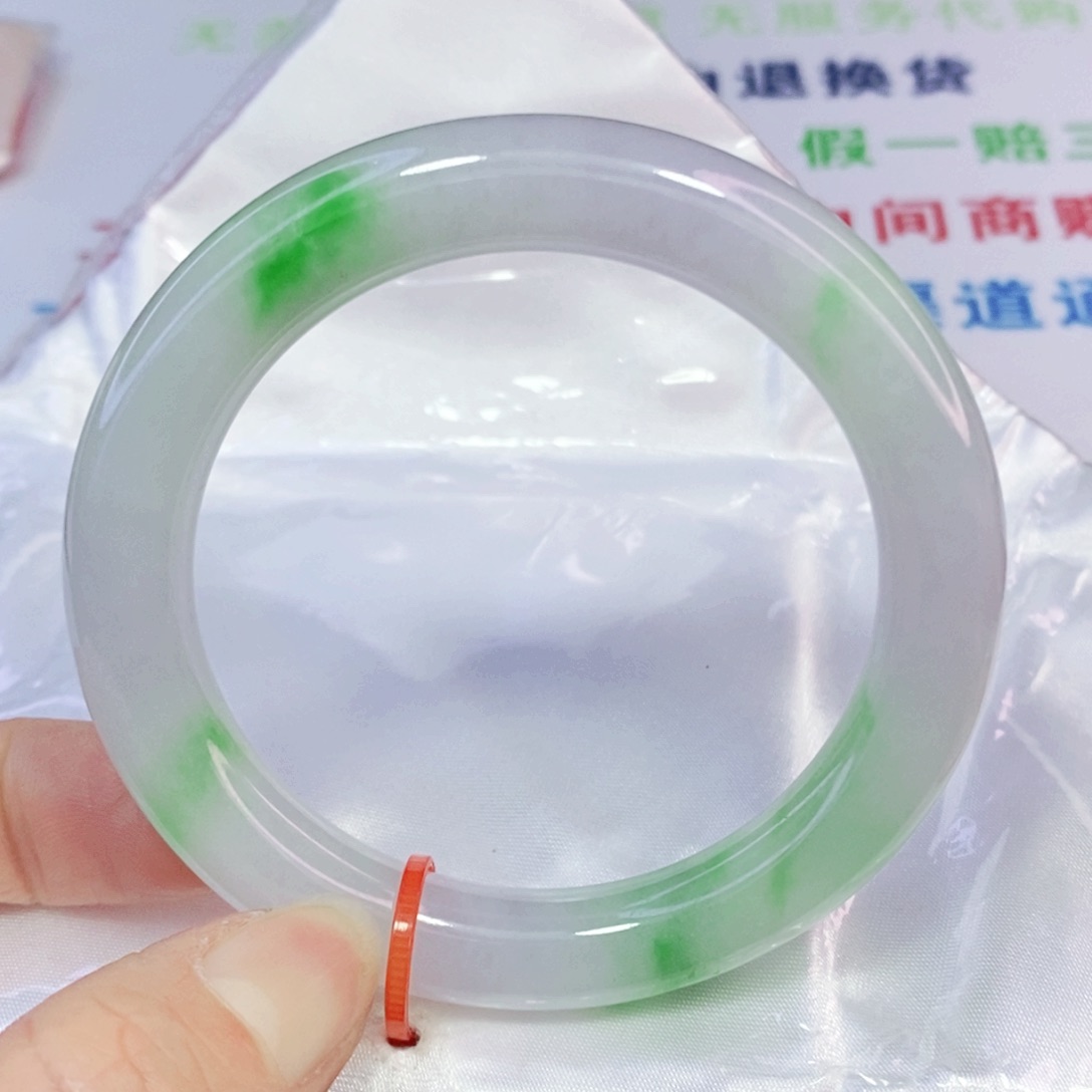 未镶嵌手镯翡翠53圆镯