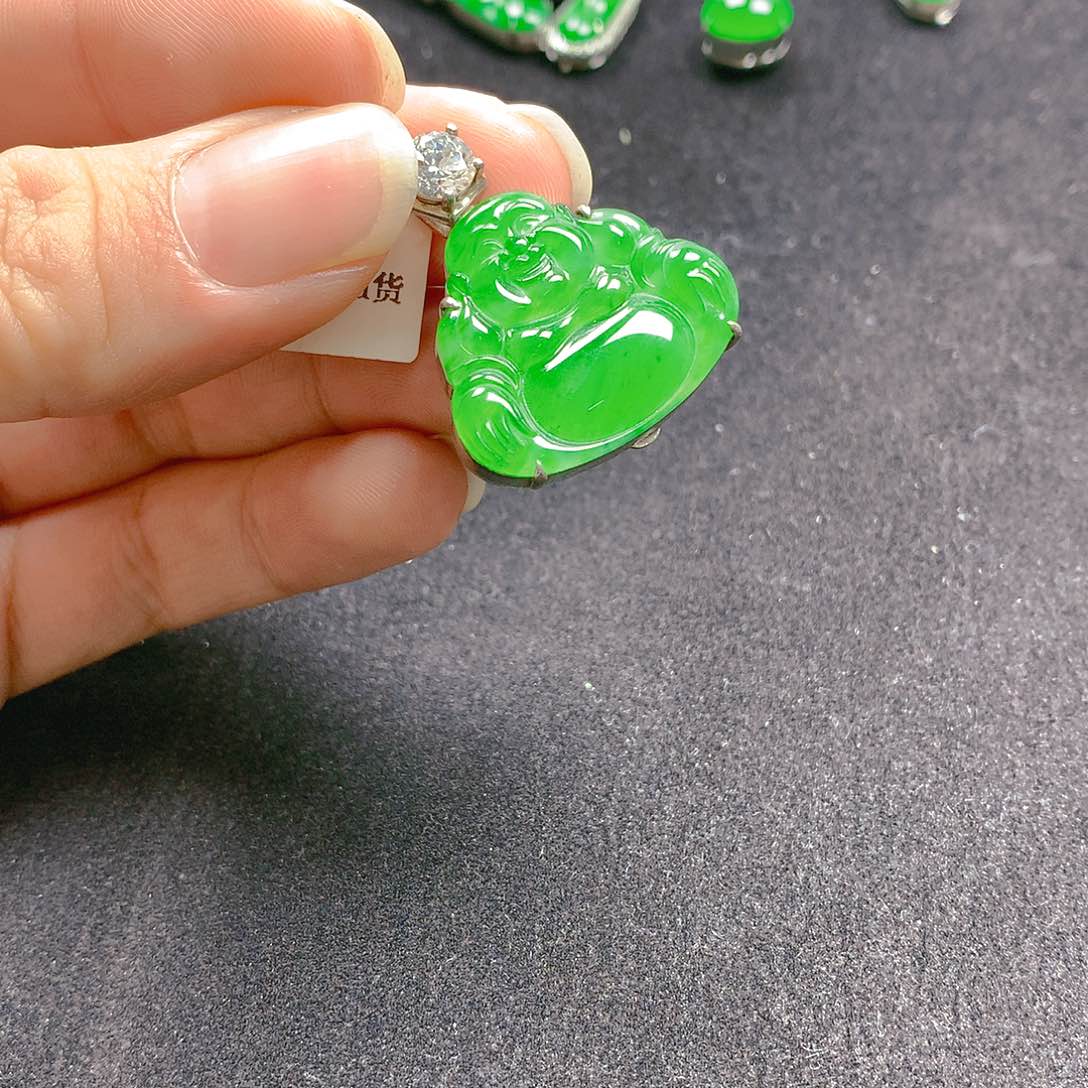 颈饰银S925镶嵌翡翠翡翠