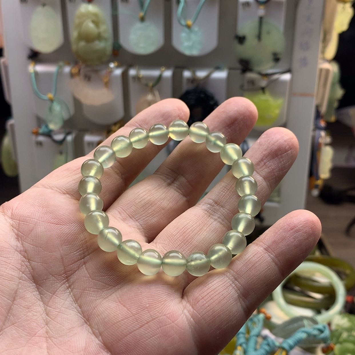 【闪购商品】蛇纹石玉手链未镶嵌