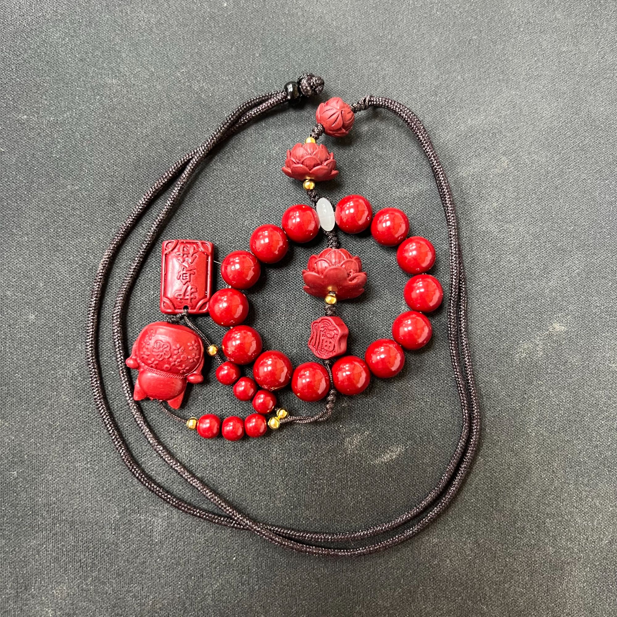 含辰砂工艺品XY163精品手串【无礼盒】