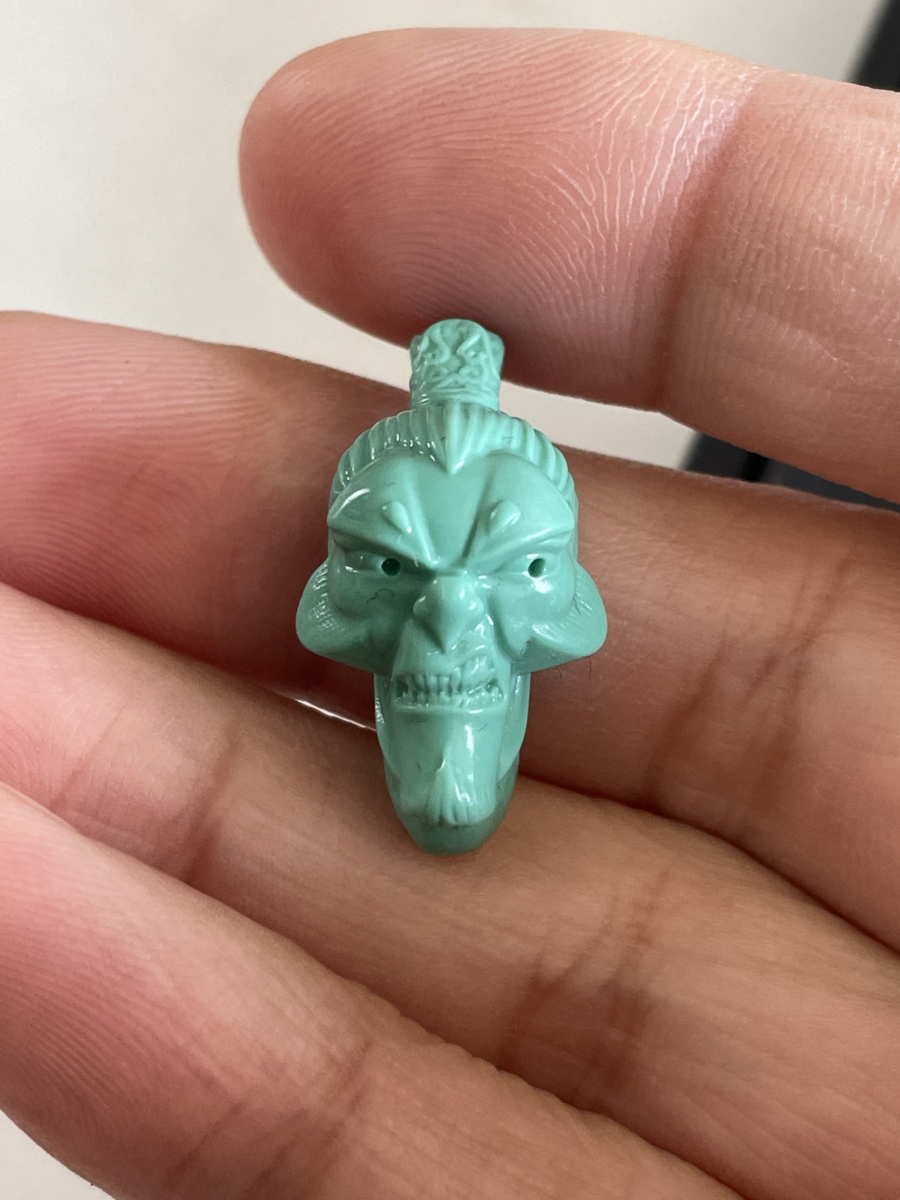 非金属树脂吊坠 密胺仿松石申公豹三通