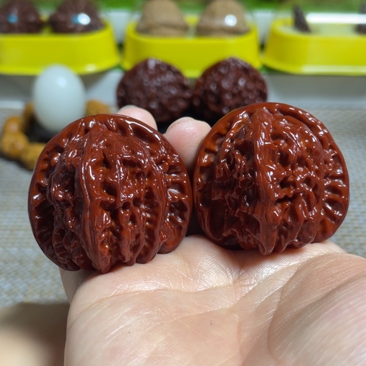 把件文玩核桃40白狮子