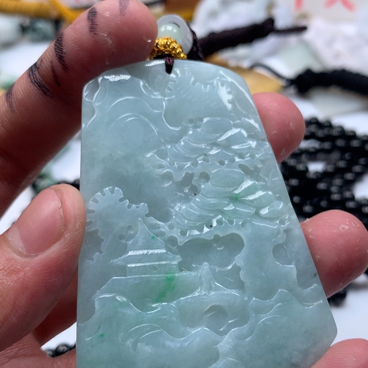 颈饰未镶嵌翡翠保真天然a货翡翠