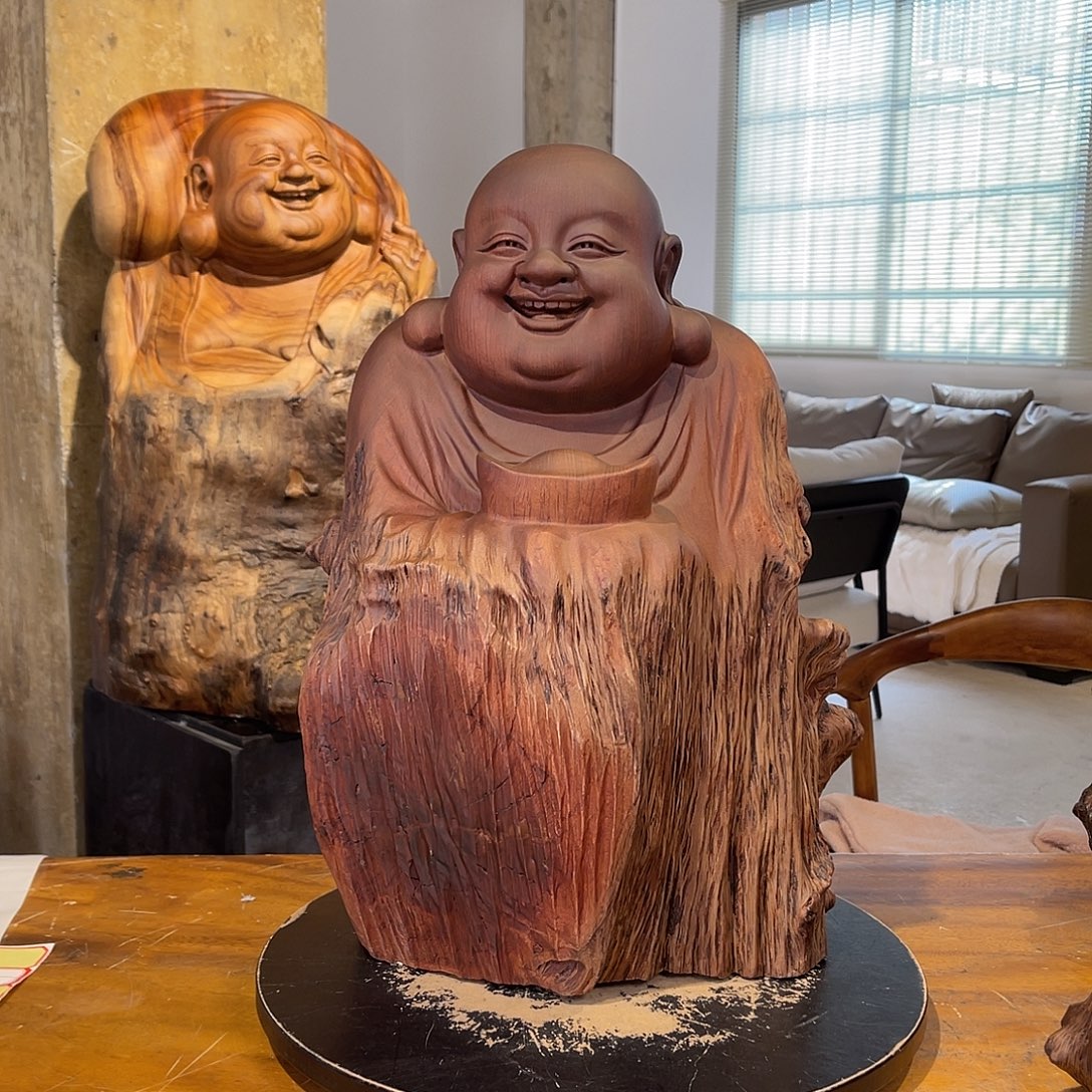 老***赖木纯手工实木摆件