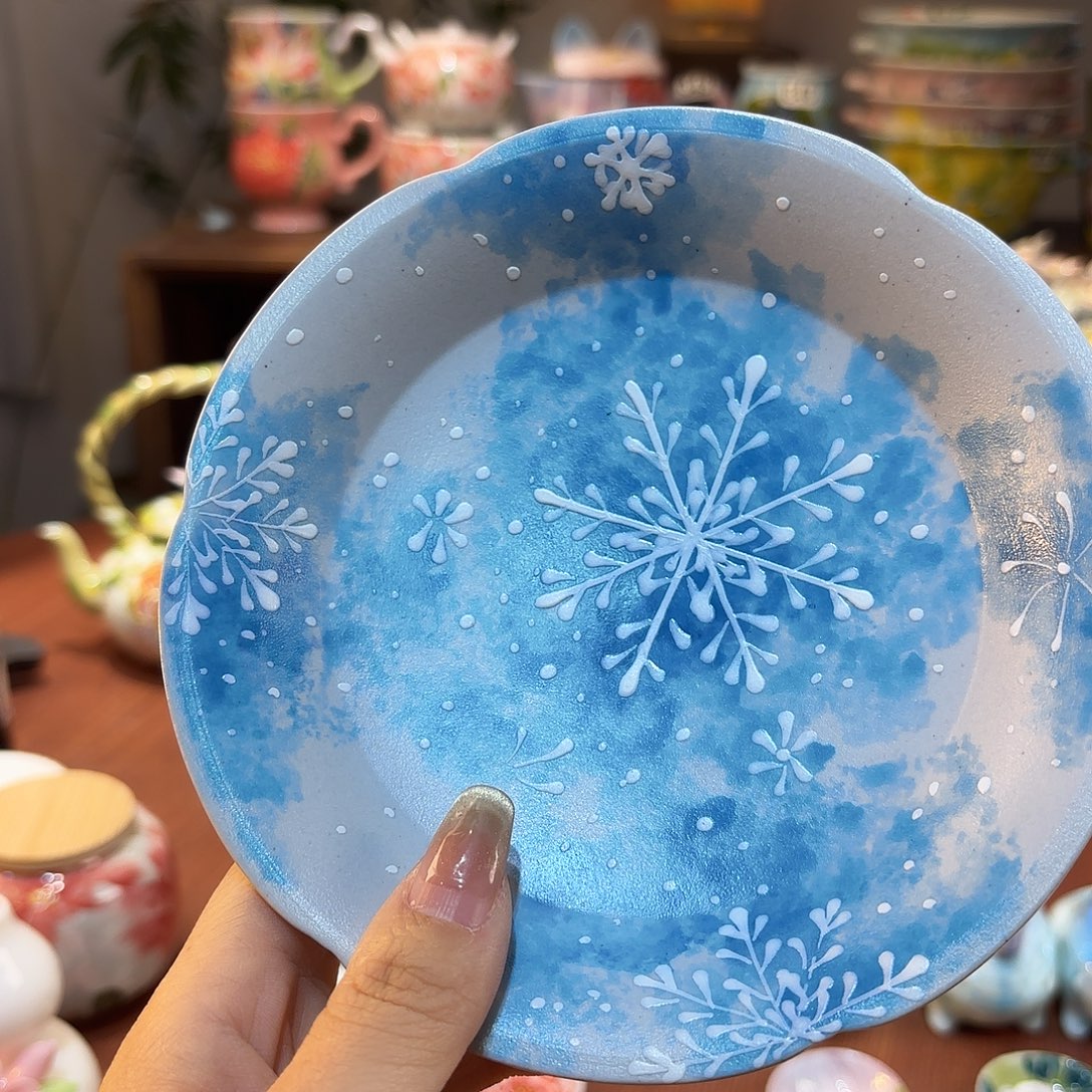 摆件景德镇手绘高温釉下彩陶瓷茶具