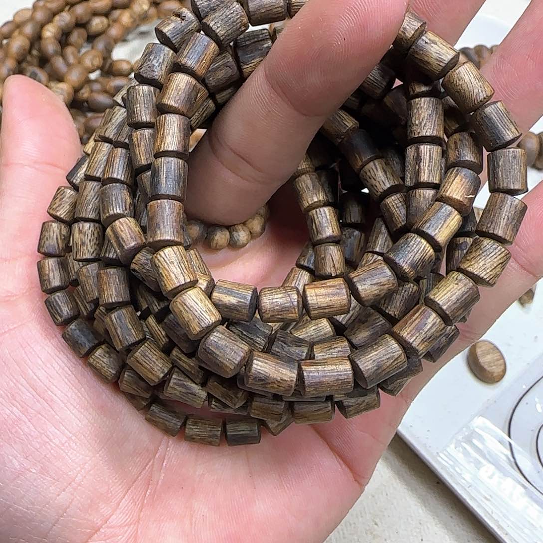 沉香沉香碎屑奇楠沉香桶珠单圈多样性发一条