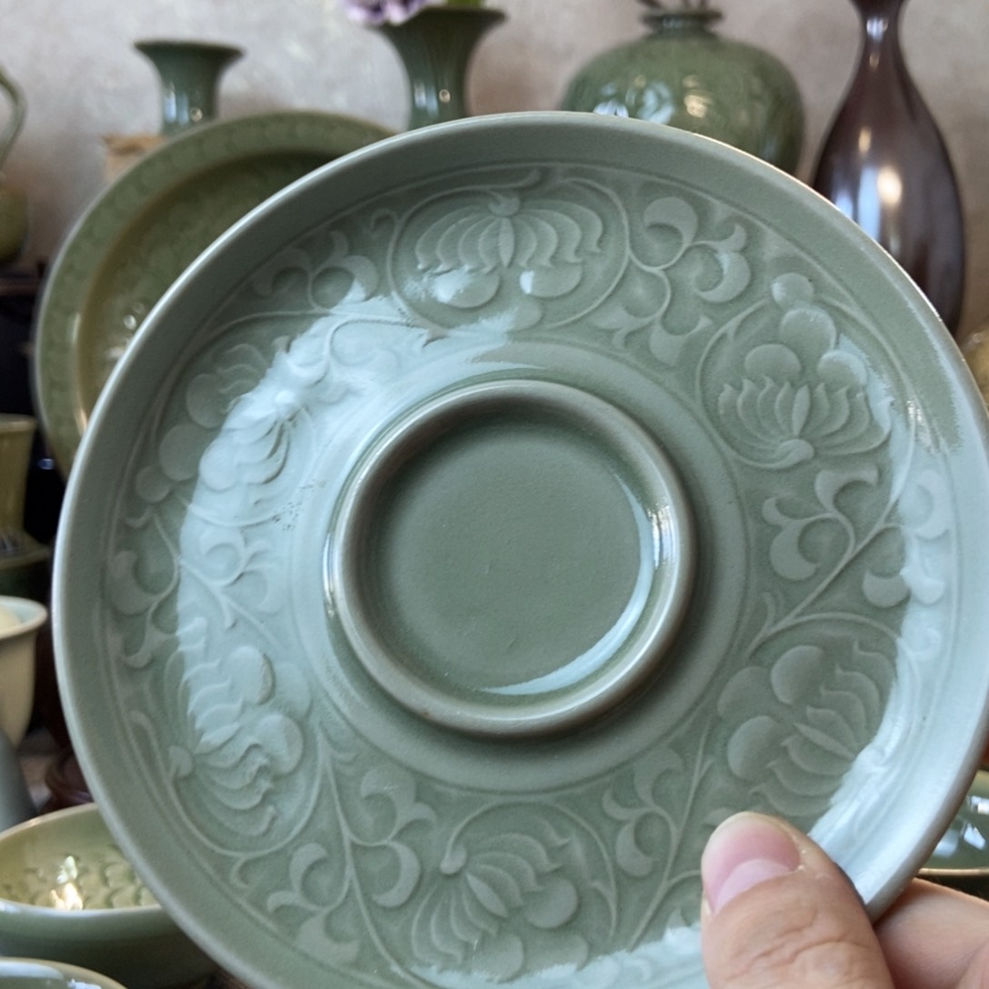 耀州窑老****福利款手工杯托