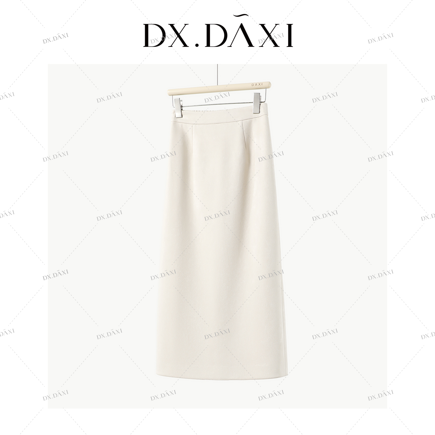 代大喜【诗情画意】高腰显瘦直筒半长裙女冬季新款通勤百搭长裙