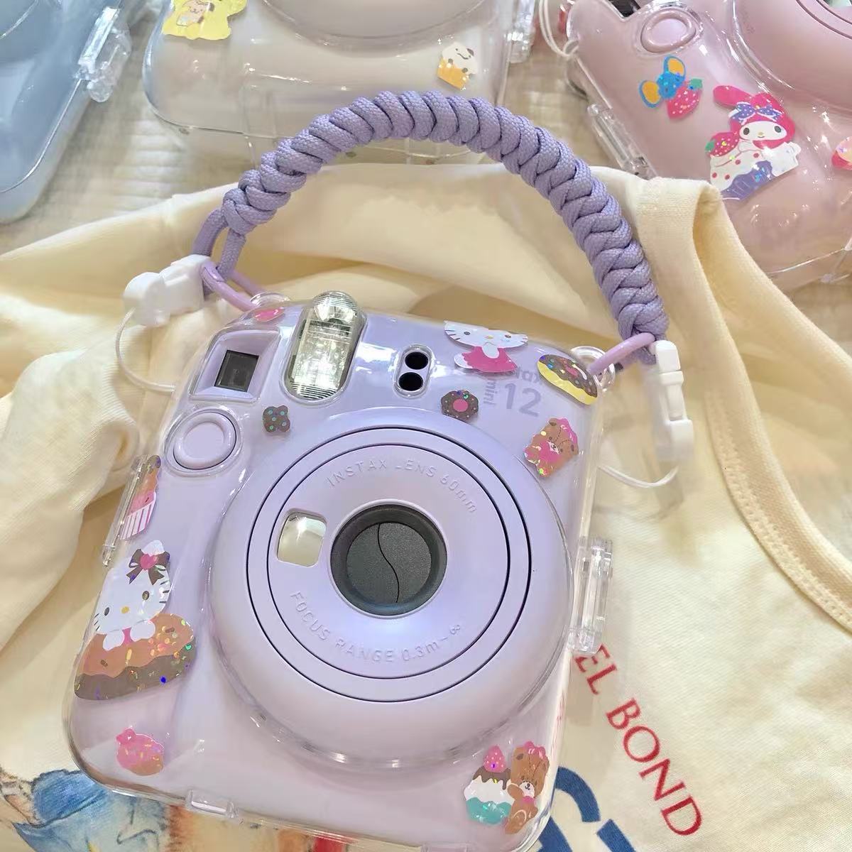 富士mini12保护壳专用透明壳水晶壳外壳相机壳子配件可爱贴纸配件