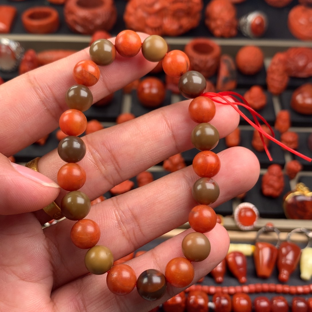 南红玛瑙包浆手串8+未镶嵌