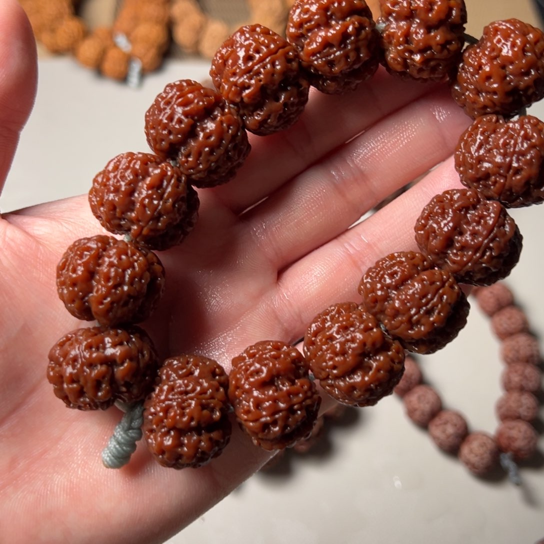 金刚菩提手串25尺寸方尊梅花超头定制