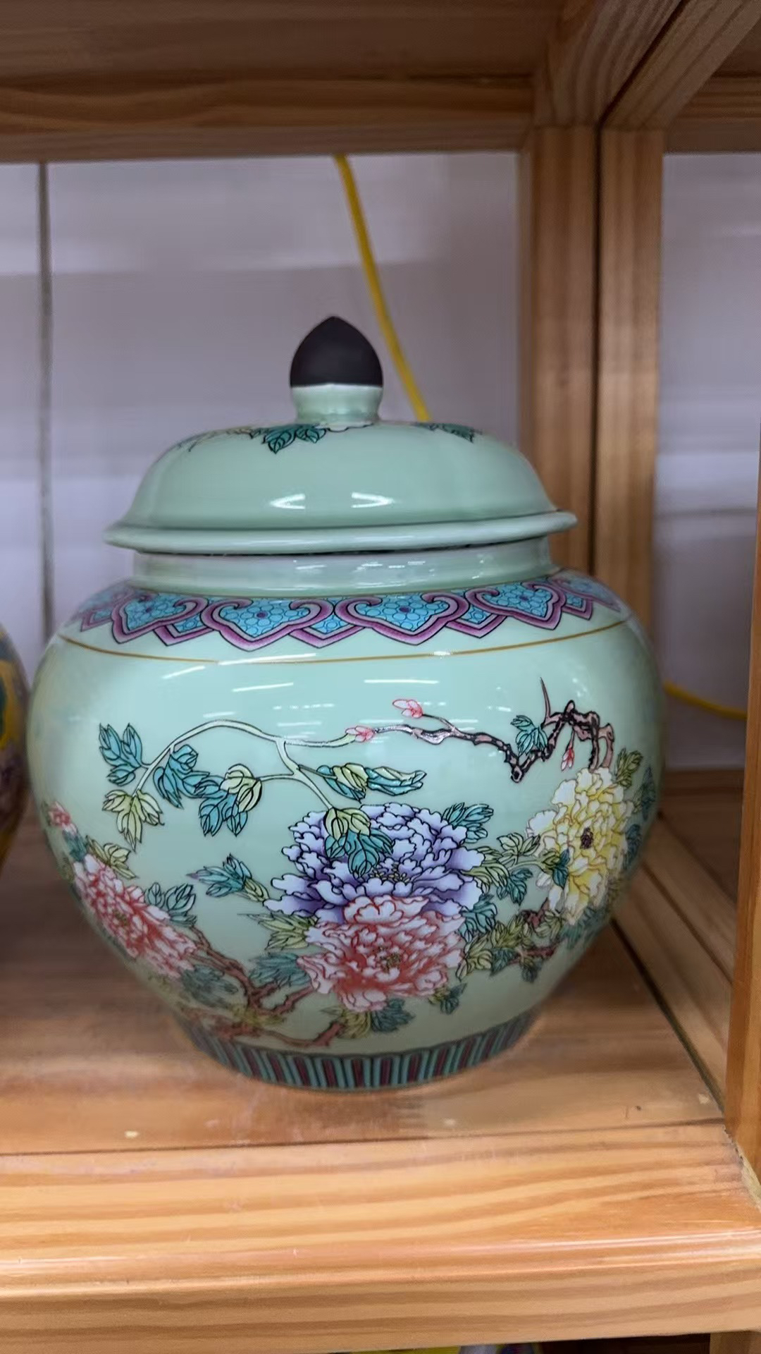 牡丹花三斤装陶瓷茶叶罐密封罐
